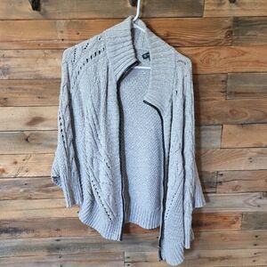 INC International Concepts Heather Gray Knit Cardigan